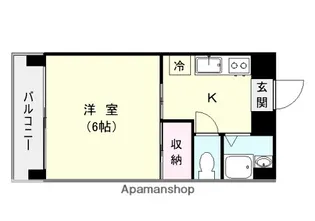 ハイデンス宇宿【4階】の間取り
