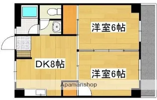 若原ハイツ【2階】の間取り