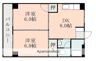若原ハイツ【2階】の間取り