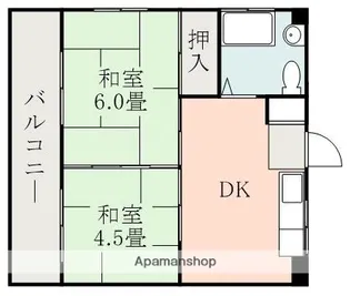 東洋コーポ【1階】の間取り
