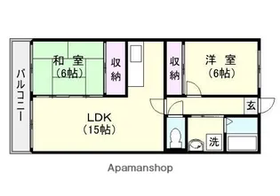 レジデンス東谷山【1階】の間取り