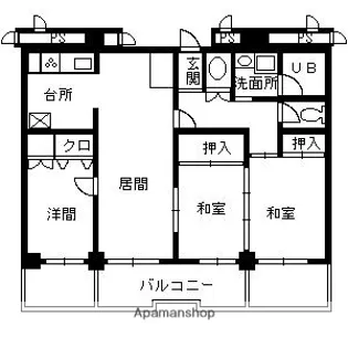 ストークマンション鹿児島【1703号室】の間取り