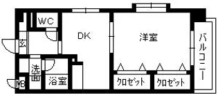 リバーハイツ石塚【3階】の間取り