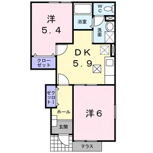 アドバンス銀河の森Ⅰ【1階】の間取り