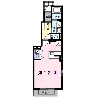 ユニゾンハウスK【1階】の間取り