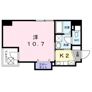 クレスト呉服町【6階】の間取り