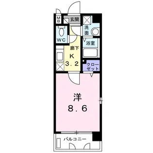 マーベラス大竜【3階】の間取り