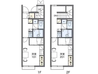 レオパレスシゲルサノーマ【104号室】の間取り