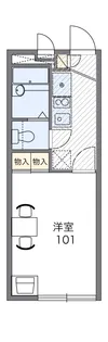 レオパレス紫原【1階】の間取り