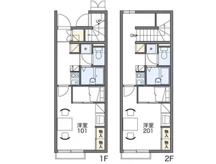 レオパレスYANNO2【211号室】の間取り