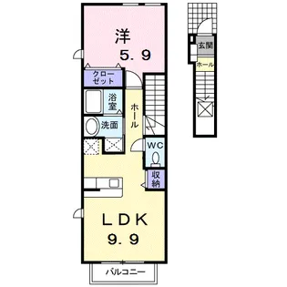 シェトワ【2階】の間取り