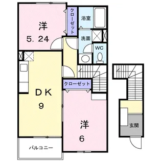グリーンヒルズ清和Ⅱ【2階】の間取り
