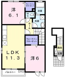 ノバⅡ【2階】の間取り