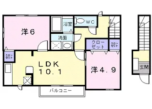 アンソレイエⅠ【2階】の間取り