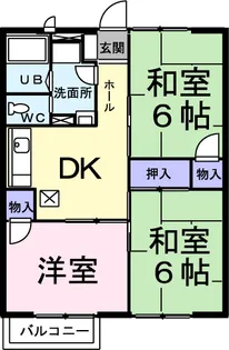 レジデンスリッチB【2階】の間取り