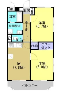 ポエトリー中村【2階】の間取り