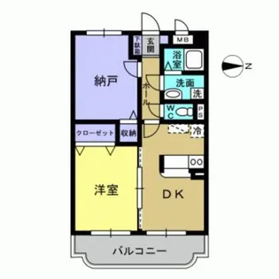 CR.パークサイド【102号室】の間取り