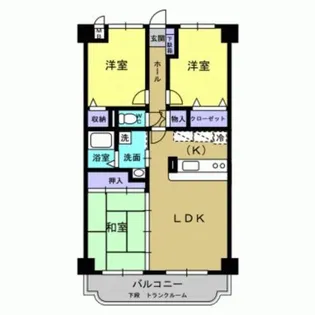 トレインピア国分【4階】の間取り