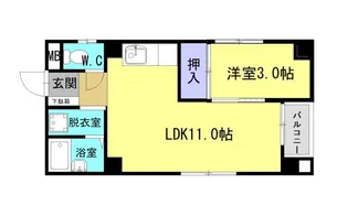 セジュール新屋敷【401号室】の間取り
