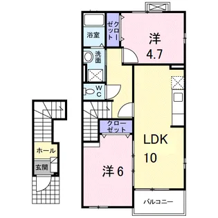 コリーヌ華Ⅱ【2階】の間取り