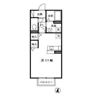 モナリエ川上【103号室】の間取り