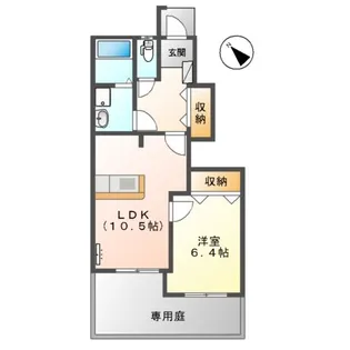 スターテラス喜入【105号室】の間取り