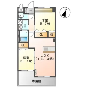 A グランドパレス【103号室】の間取り