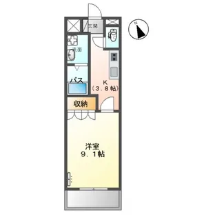 敬愛ハイツB【2階】の間取り