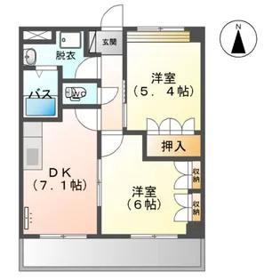 グランディール・みやざき【202号室】の間取り