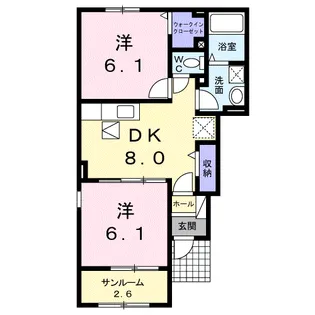 カーサ・フェリーチェⅣ【1階】の間取り