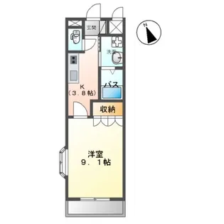 敬愛ハイツA【207号室】の間取り