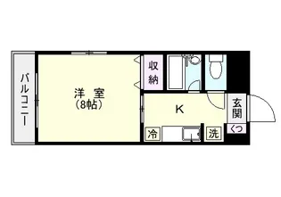 リードIN武之橋【6-A号室】の間取り