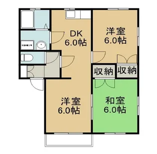 サニーガーデン【B202号室】の間取り