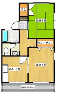 サザンクロスⅡ【202号室】の間取り