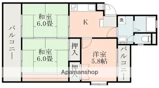 スカイコーポ天神【201号室】の間取り