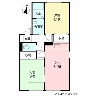 エスポワールA棟【1階】の間取り