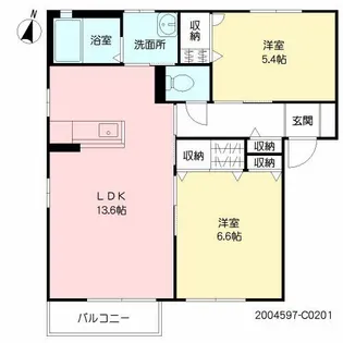 プリンス Ⅲ棟【2階】の間取り