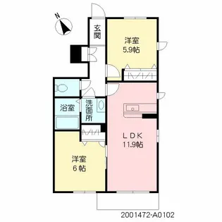 メゾンJUN【1階】の間取り