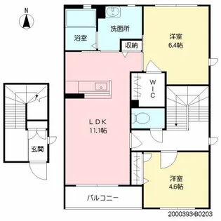 ヴィラーチェ・プロフィット【2階】の間取り