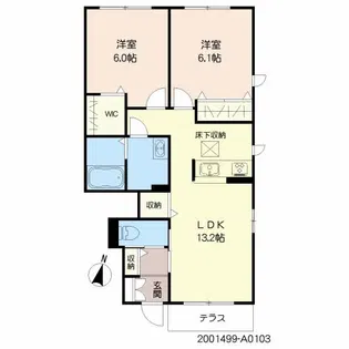 スリーゼⅠ棟【1階】の間取り