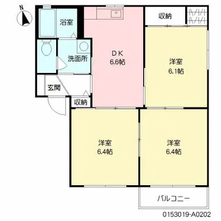 バリュージュたかき A棟【2階】の間取り