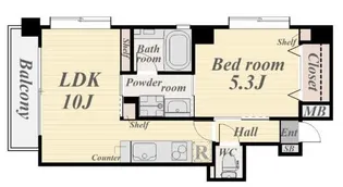 ネオアクシス中央町【402号室】の間取り