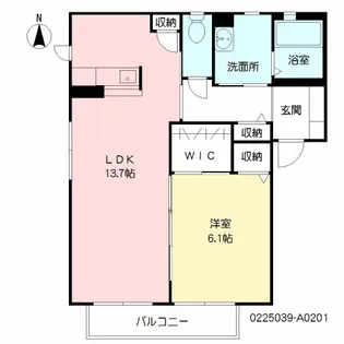 シャーメゾン伊敷台 A【2階】の間取り