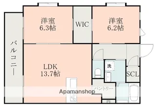 L’S 2【2階】の間取り
