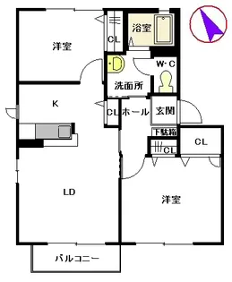 アークガーデン R棟【2階】の間取り