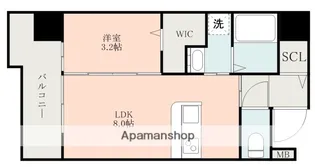 CLARE GRACE鴨池【9階】の間取り