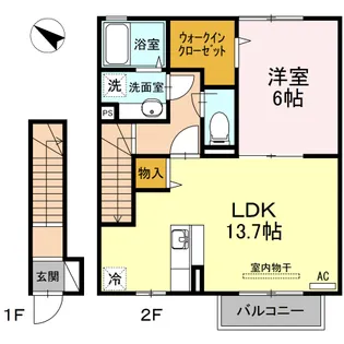ヴィブァン A棟【2階】の間取り