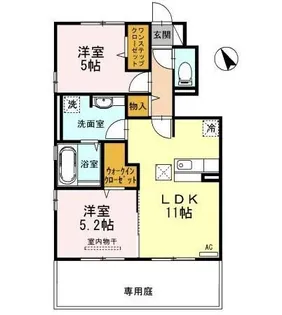 エスポワール・エスト【1階】の間取り