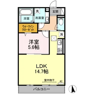 イーストヴィレッジ野口【1階】の間取り