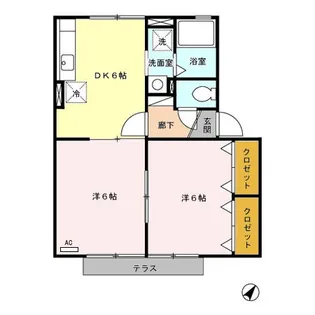 ソレアード【1階】の間取り